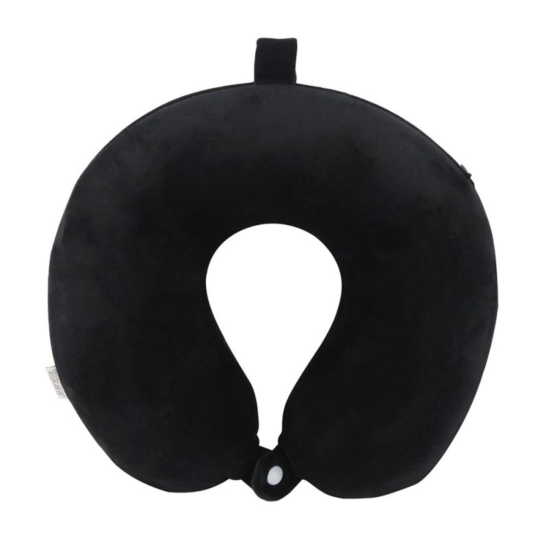 Solid Color U-shaped Memory Core Travel Pillow - Image 5