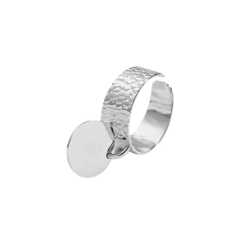 Ins Simple 18K Gold Stainless Steel Pendant Rings - Image 3