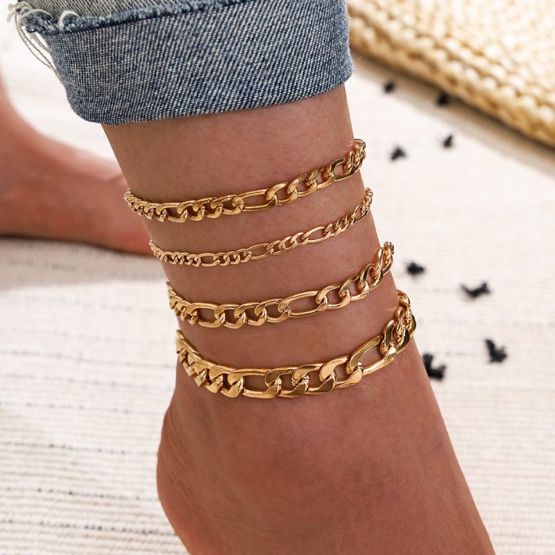 Heart Crystal Key Anklets - Image 2