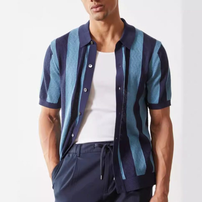 Hollow Breathable Polo Shirt - Image 7