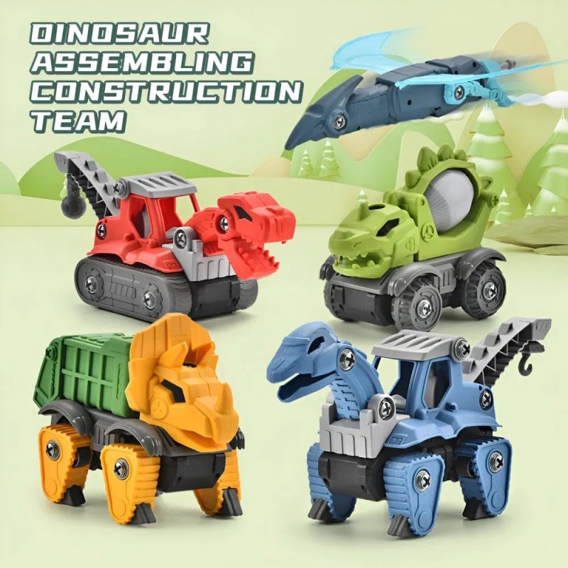 5 Pack Dinosaur Set With Electric Drill - Image 2