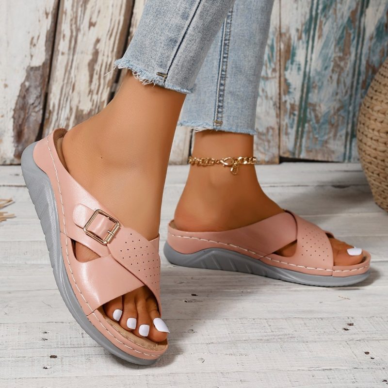 Cross Strap Beach Sandals