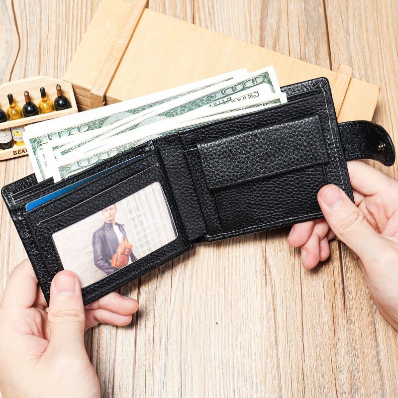 First Layer Cowhide Coin Purse Wallet - Image 5
