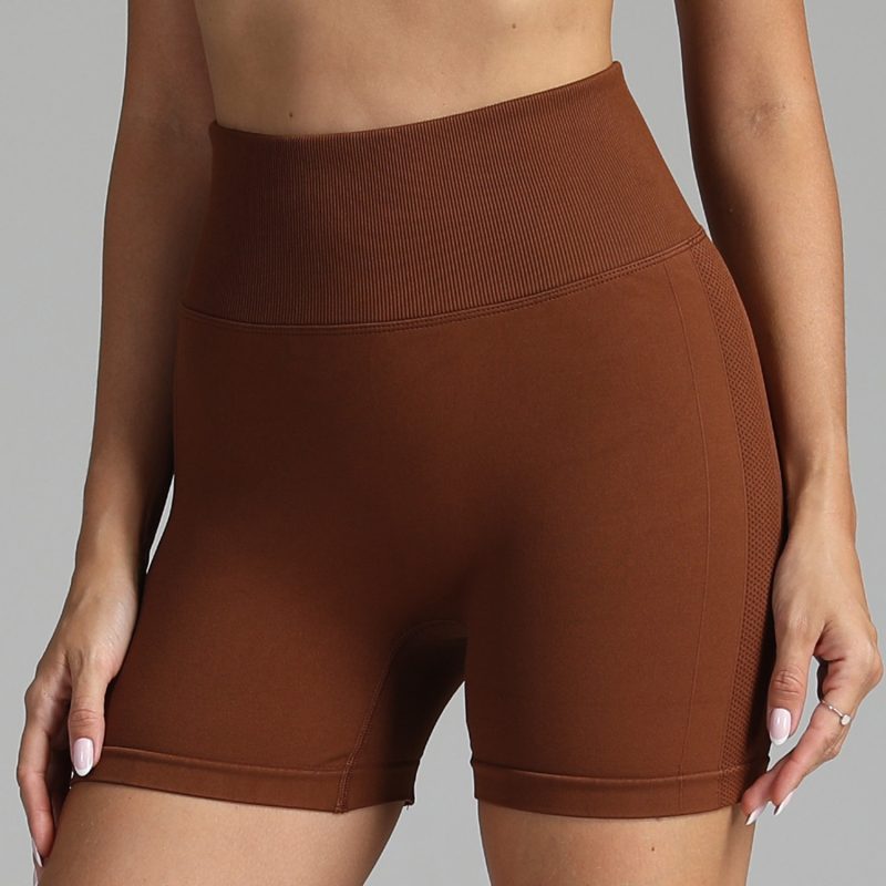 Seamless Hip-Lifting Solid Color Fitness Pants - Image 3