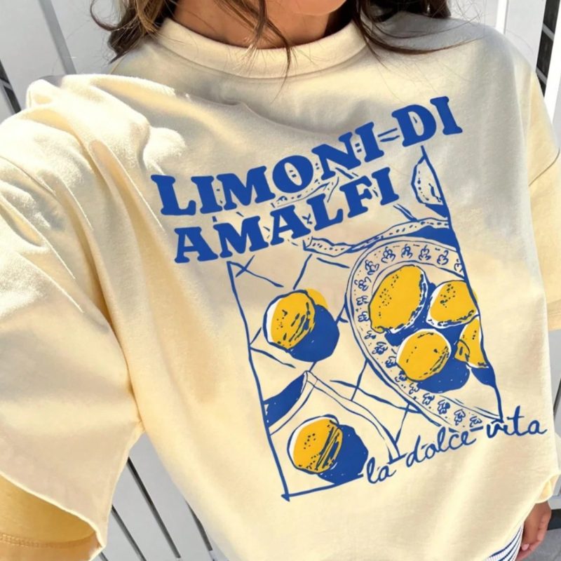 Lemon Graphic Short Sleeve Top