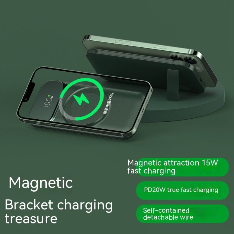 Wireless Magnetic Power Bank With Cable - Image 3