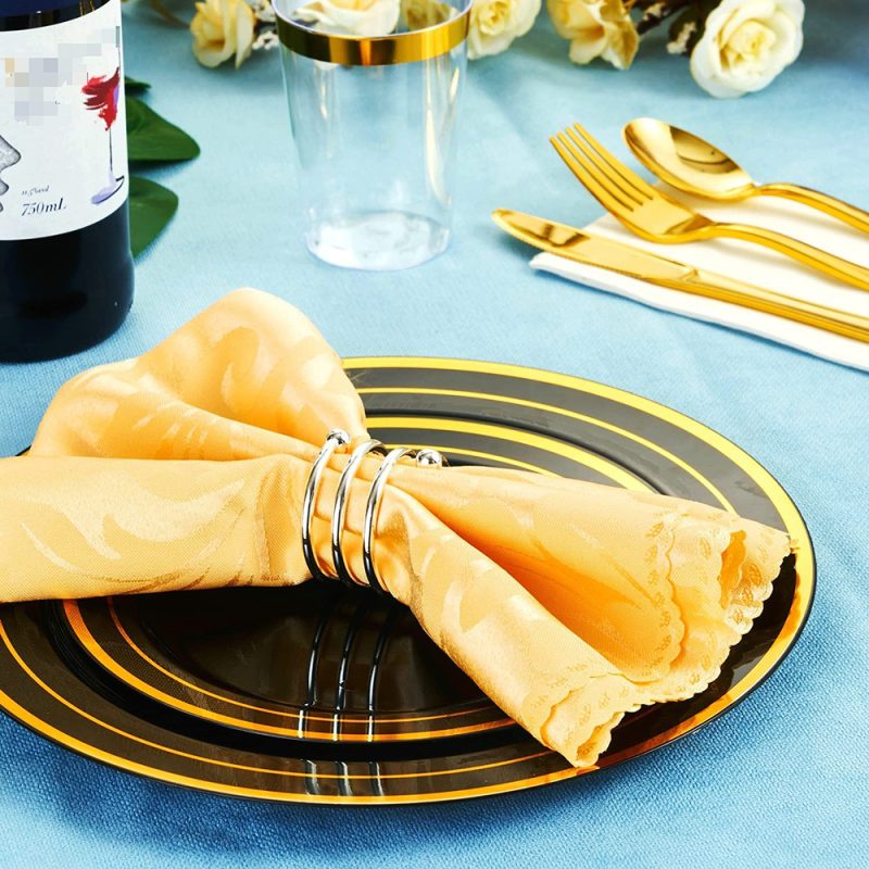 Black Gold Dinner Plate Set - Image 7