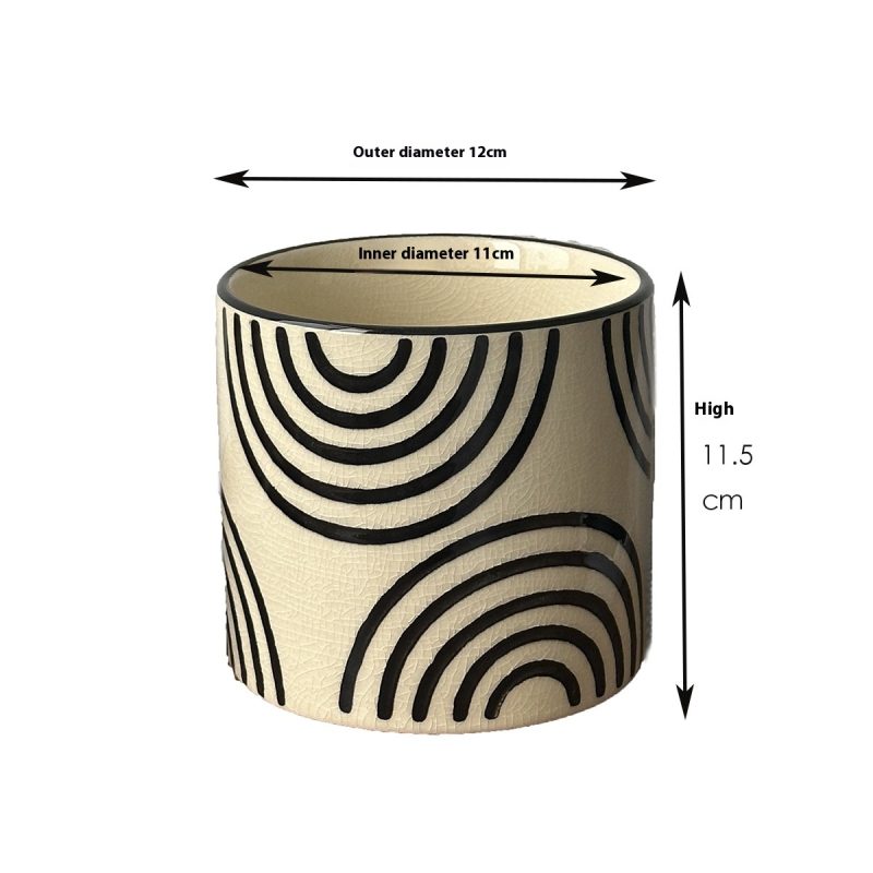 Ceramic Living Room Green Flower Pot - Image 9