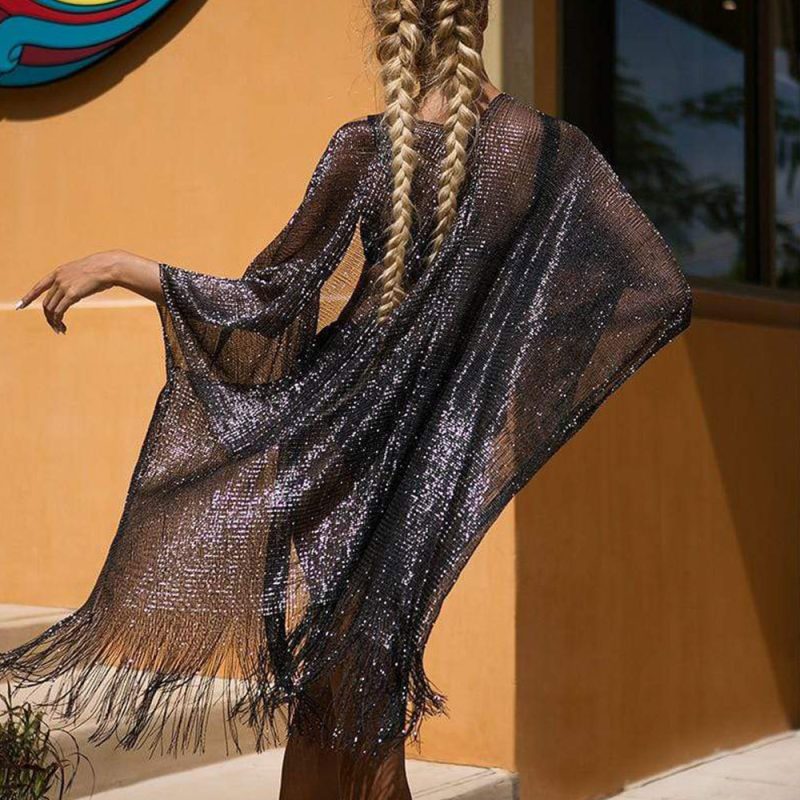 Mesh Silk Beach Cover Up - Image 8