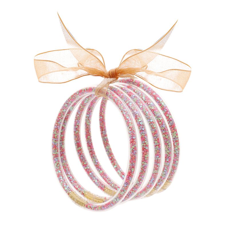 Five Gold Powder Sequins Bracelets - Image 5