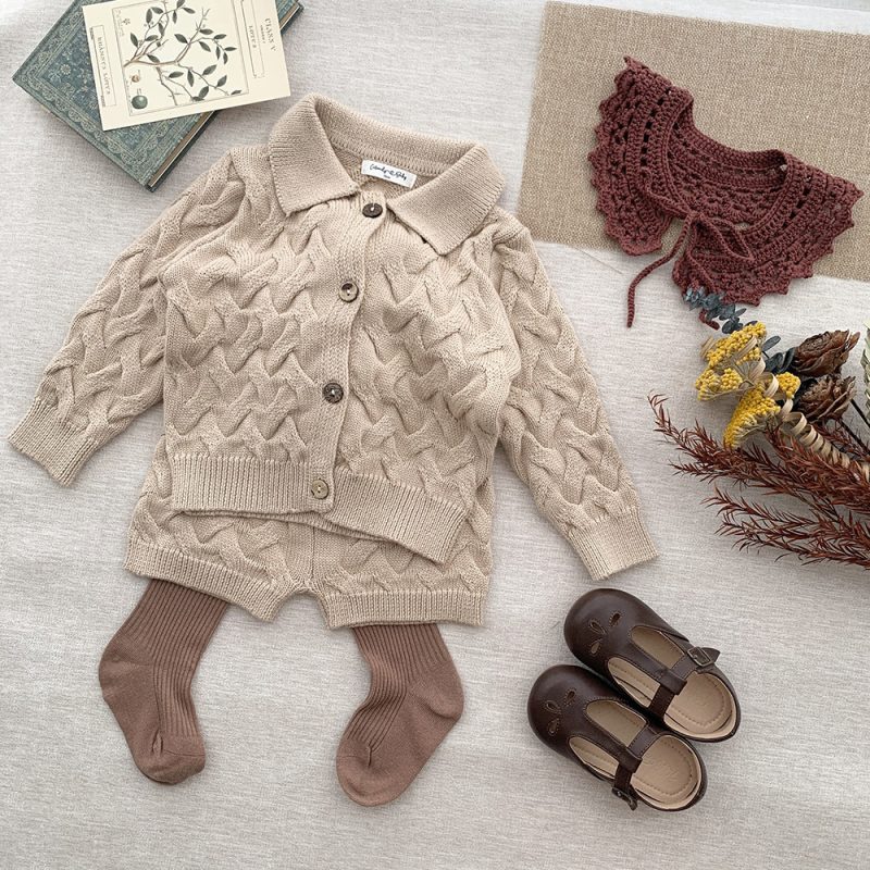 Baby Twist Cardigan Unisex Jumper Set - Image 2