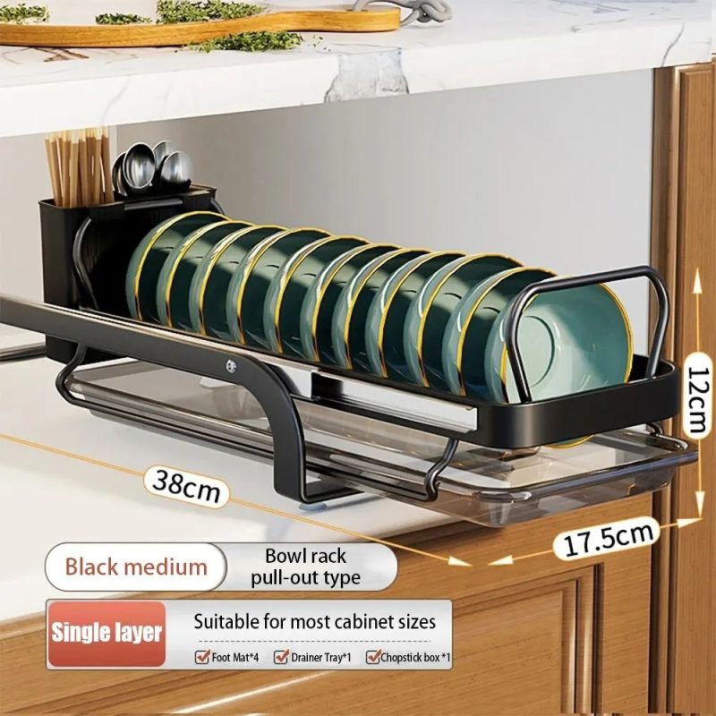 Multi-functional Kitchen Storage Dish Draining Rack - Image 7