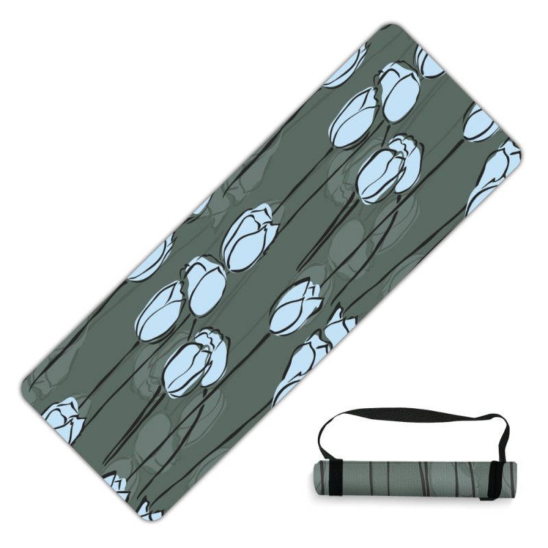 Natural Suede Beginner Printed Yoga Mat - Image 2
