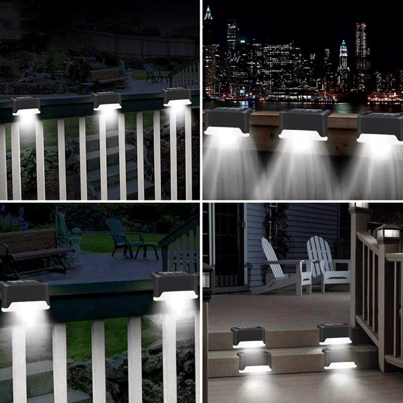 Outdoor 4 Solar LED Bright Deck Stair Lights - Image 10
