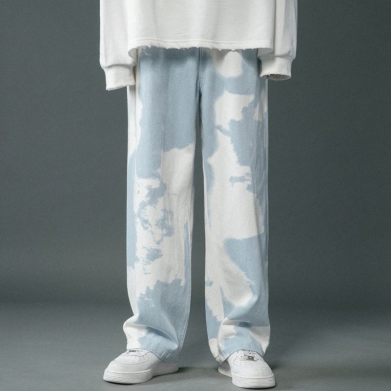 Denim Straight Leg Pants
