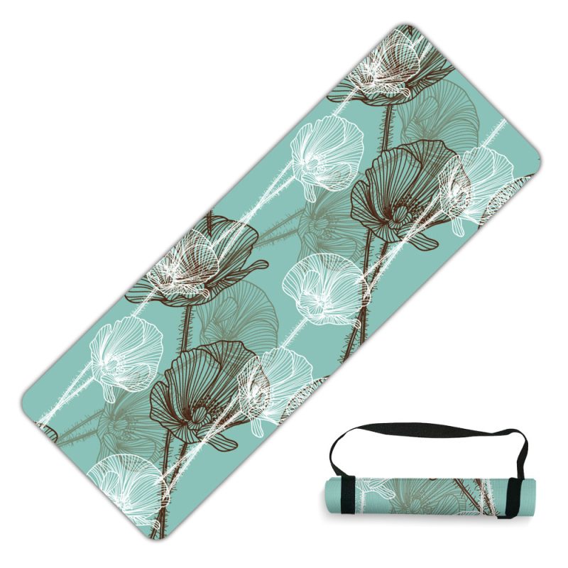 Natural Suede Beginner Printed Yoga Mat - Image 9