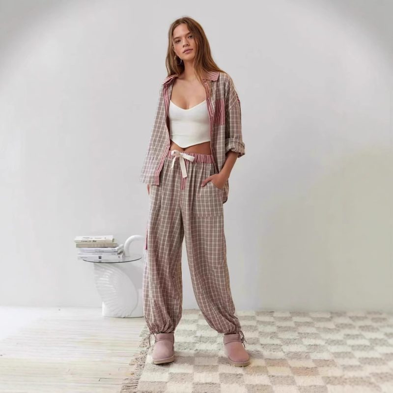 Plaid Shirt Gown