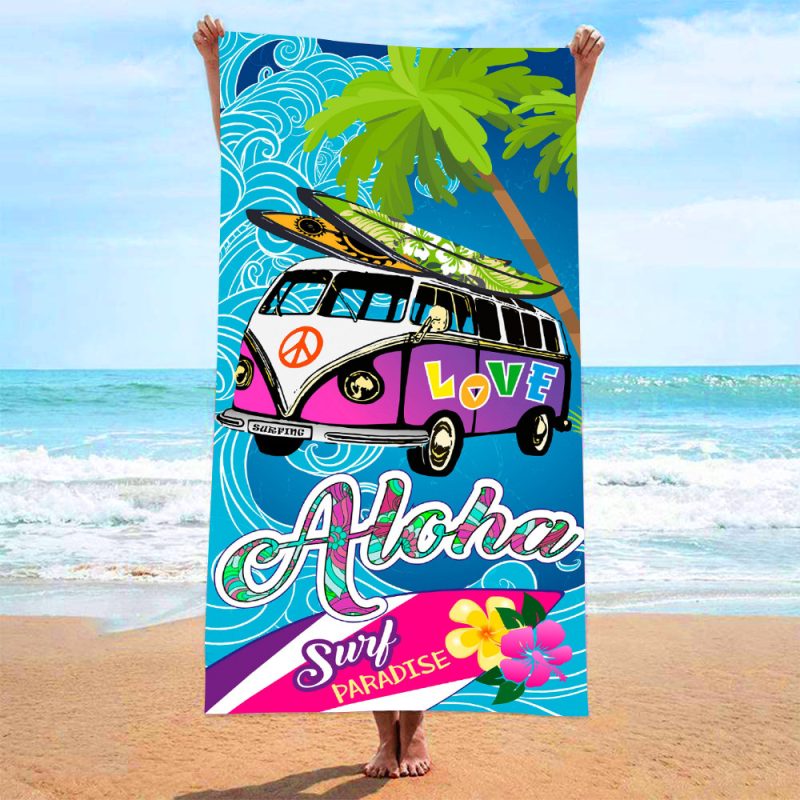 Printed Beach Bath Towel - Image 9