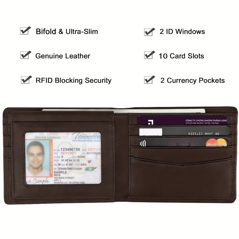 Anti-Theft Swiping Texture Multiple Wallet - Image 6