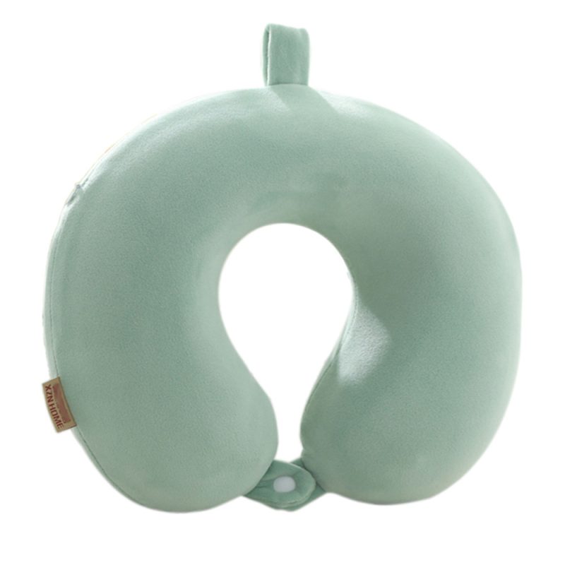 Solid Color U-shaped Memory Core Travel Pillow - Image 10