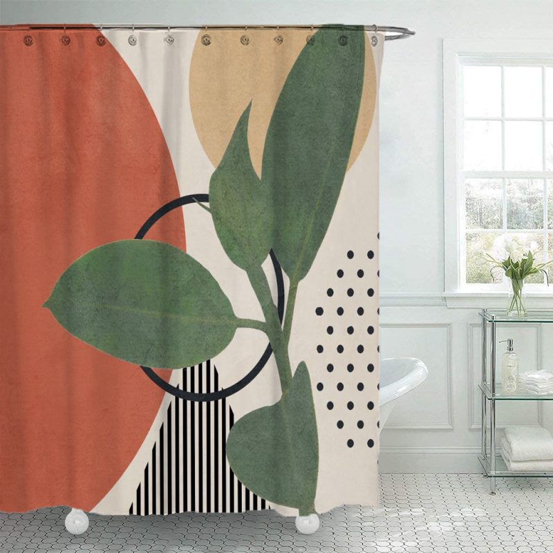 Simple Geometric Bathroom Shower Curtain - Image 6