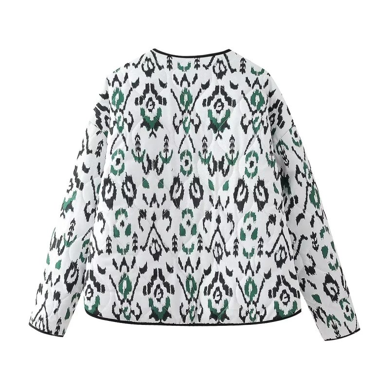 Printed Quilted Coat - Image 4