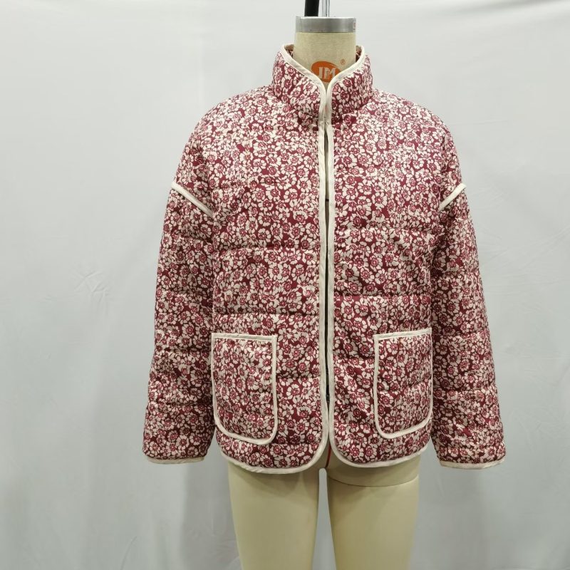 Quilted Floral Cotton Coat - Image 10