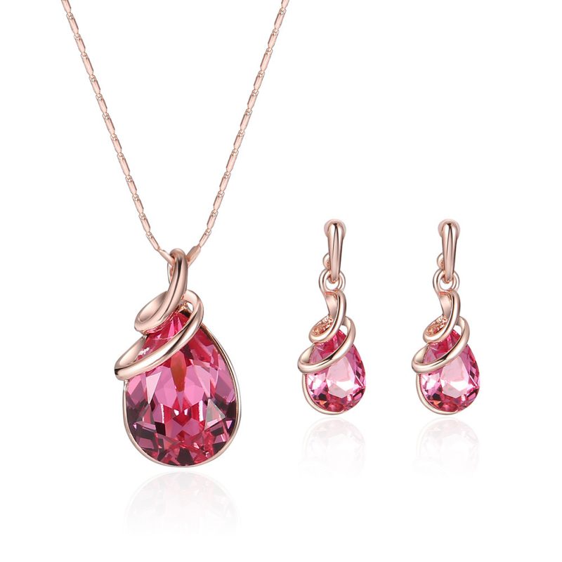 Alloy Gemstone Jewellery Set Necklace - Image 3