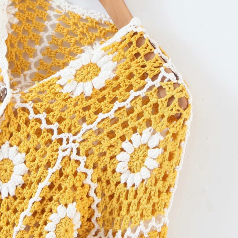 Sunflower Crochet Cardigan - Image 3
