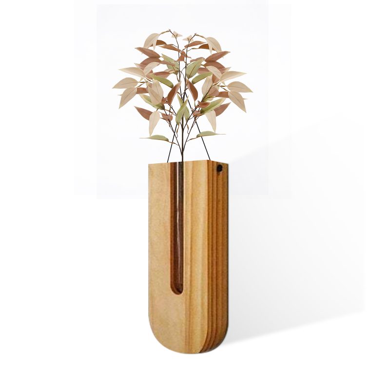 Wooden Indoor Wall Hanging Planter Vase - Image 6