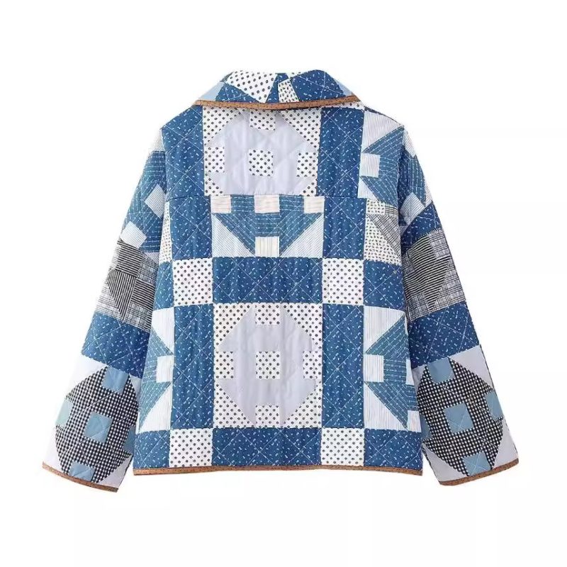 Geometric Pattern Print Jacket - Image 6