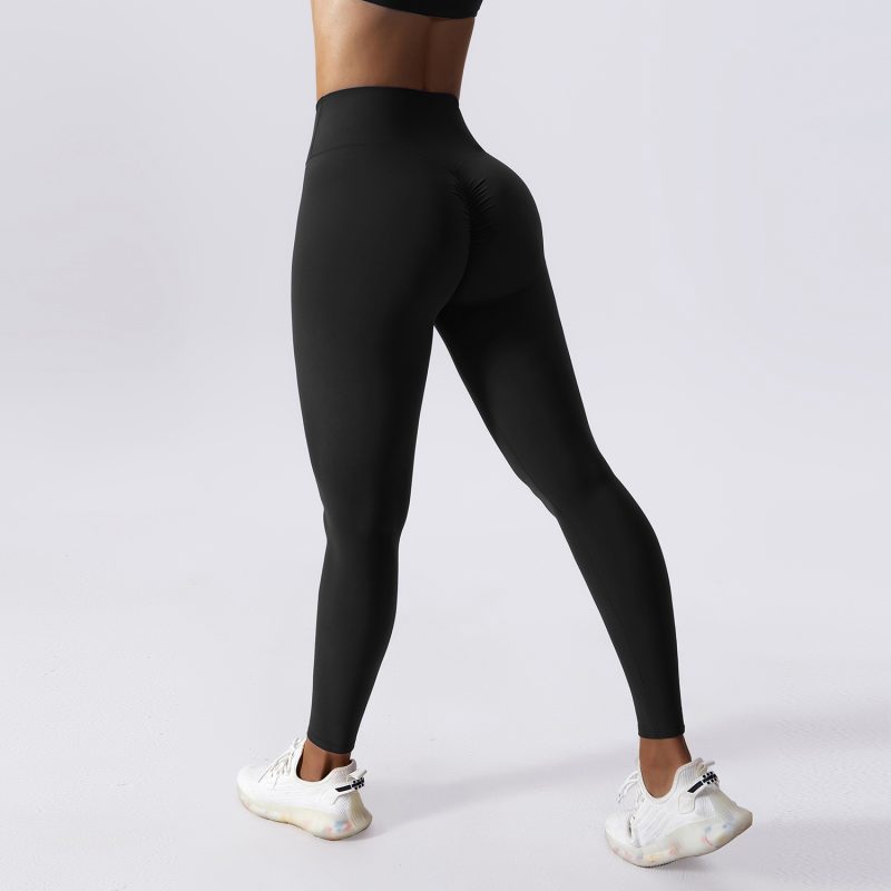 High Waist Drawstring Belly Yoga Pants - Image 3