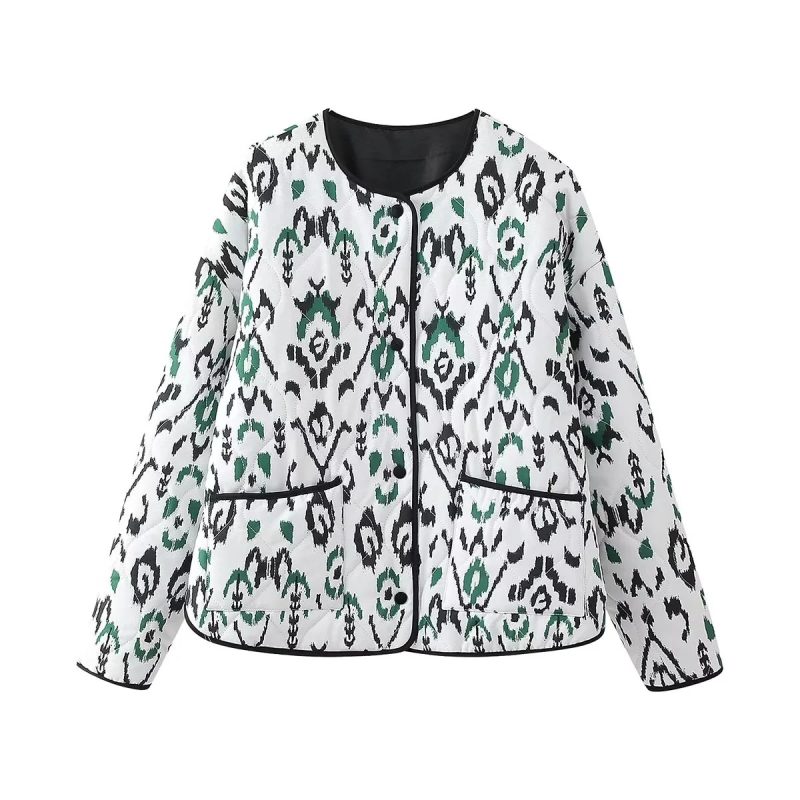 Printed Quilted Coat - Image 6