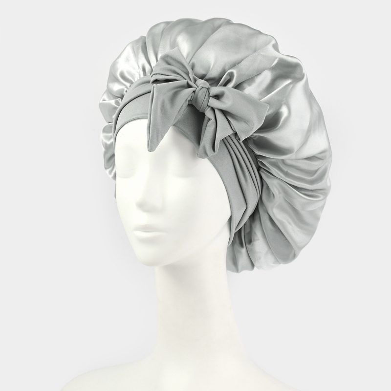 Double Layer Satin Silk Bonnet - Image 10