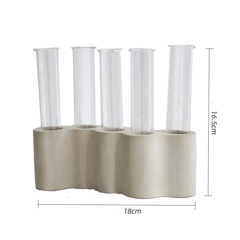 Hydroponic Plants Flowers Glass Test Tube Vase - Image 5