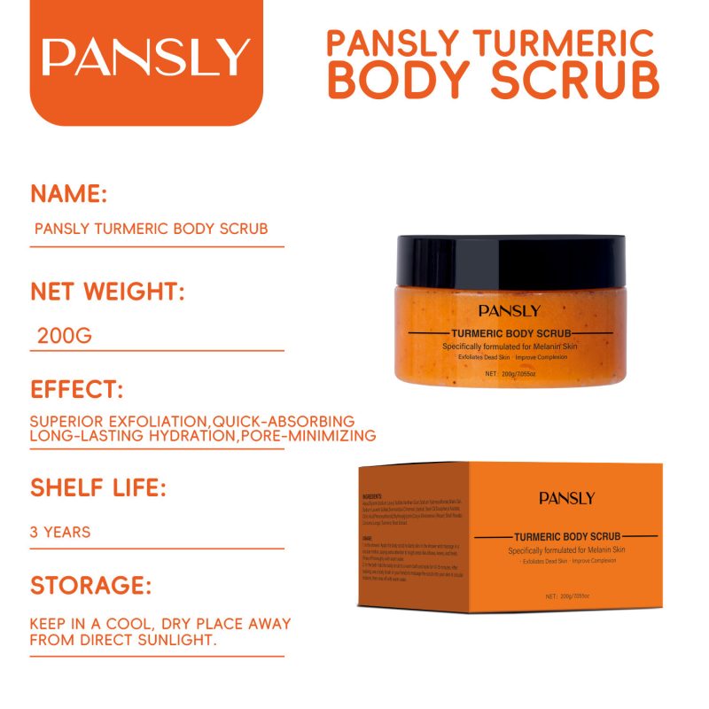 200g Exfoliating Turmeric Body Scrub Cream - Image 5