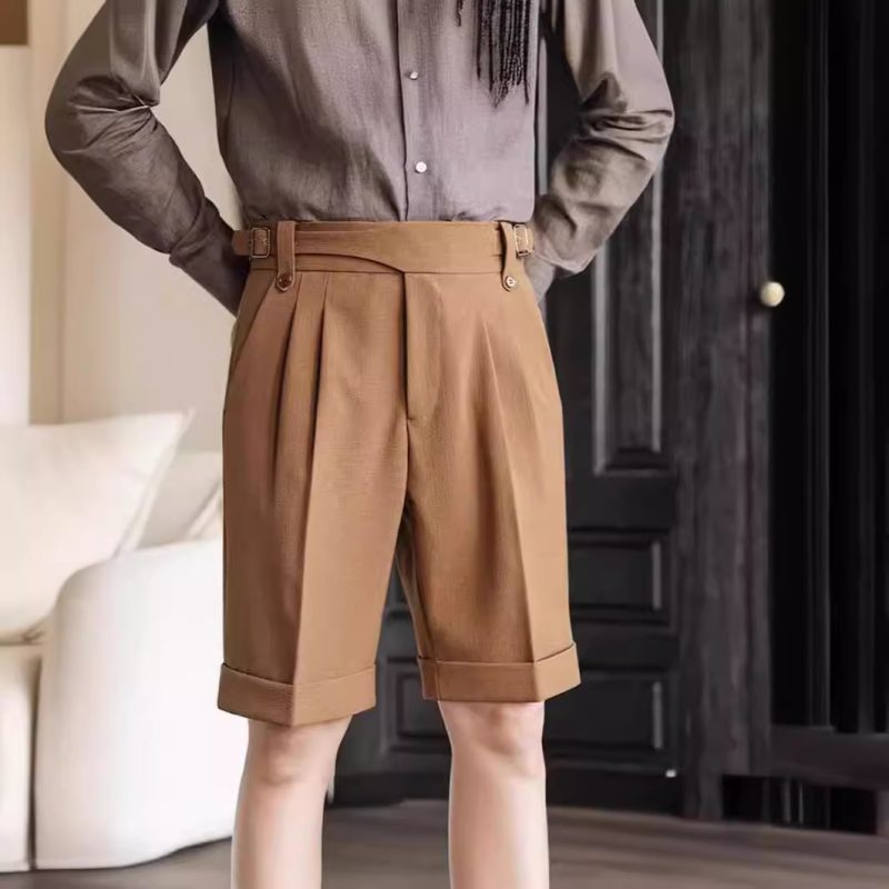 Retro Italian Men Suit Shorts