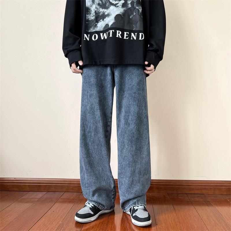 Distressed Baggy Straight Jeans For Men