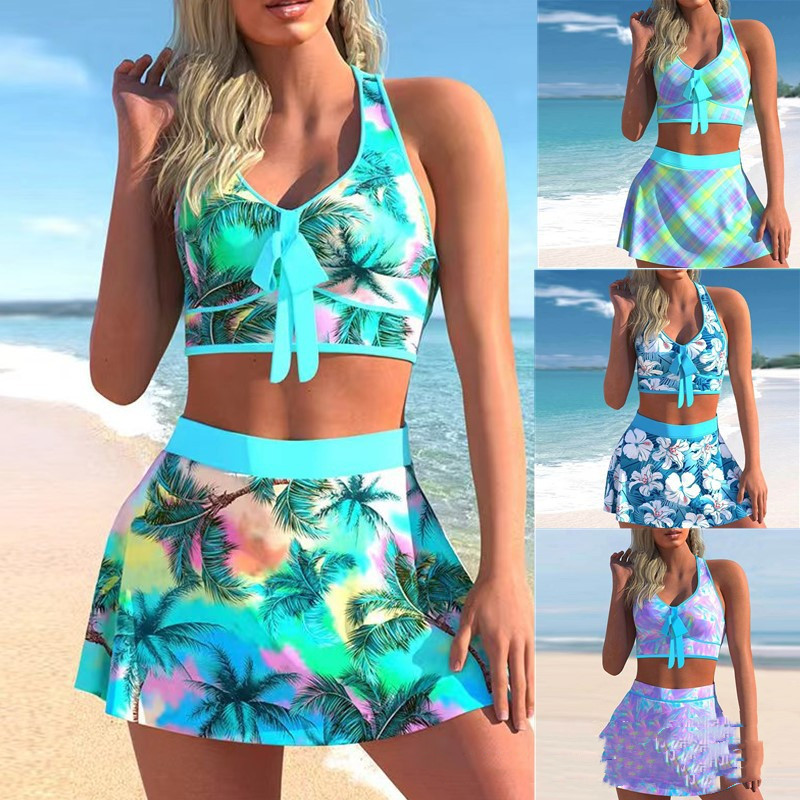 Large Split Print Swimwear