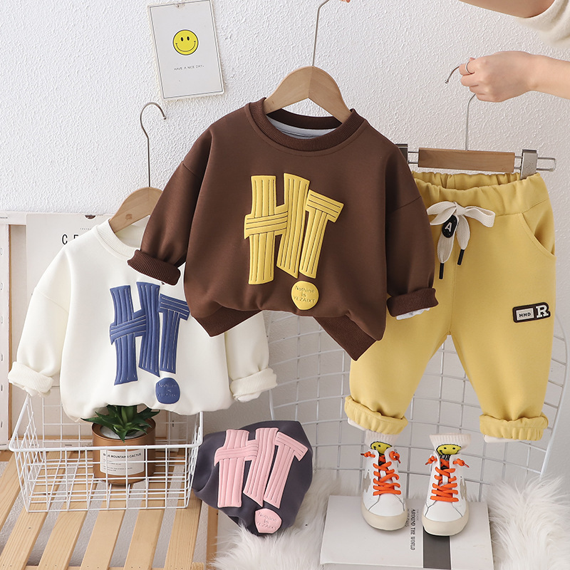 Long-sleeved Hi Sweater Two-piece Set
