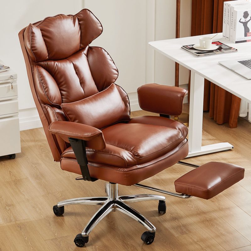 Ergonomic Pure Leather Desk Chair - Image 5