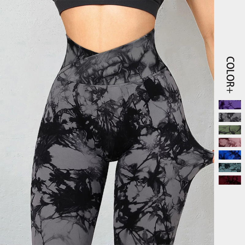 Women Seamless Tie Dye Leggings Pants