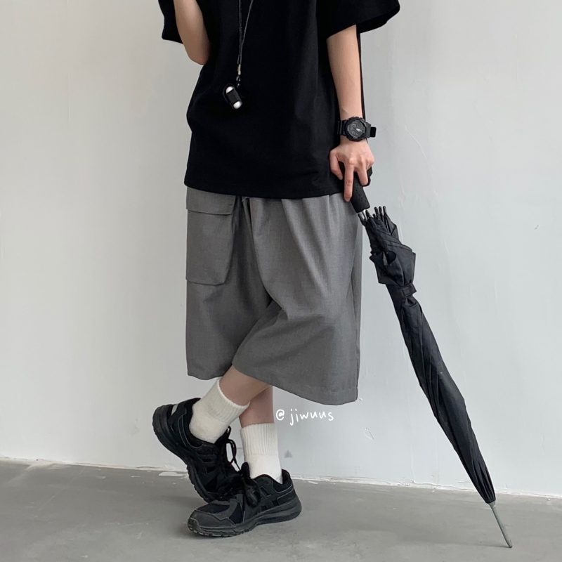 Simple Retro Loose Breathabe Shorts - Image 2