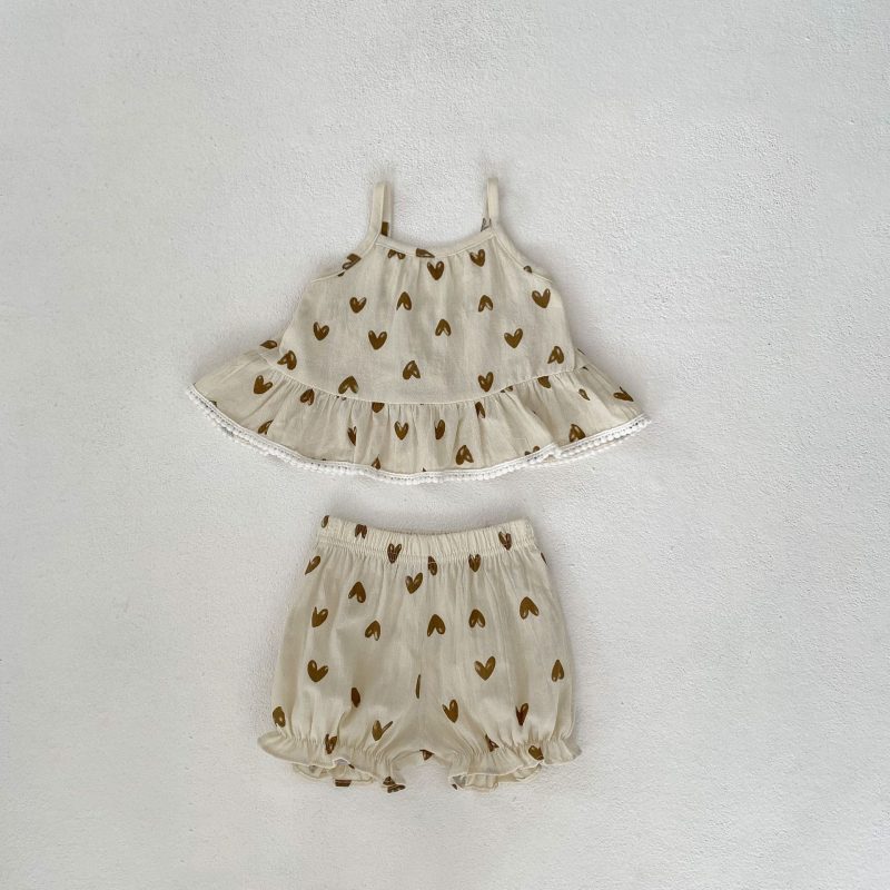 Baby Cute Heart Shape Pieces Suit - Image 3