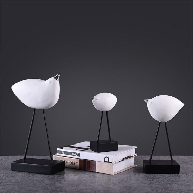 Minimalist Fat Bird Long Foot Ornaments