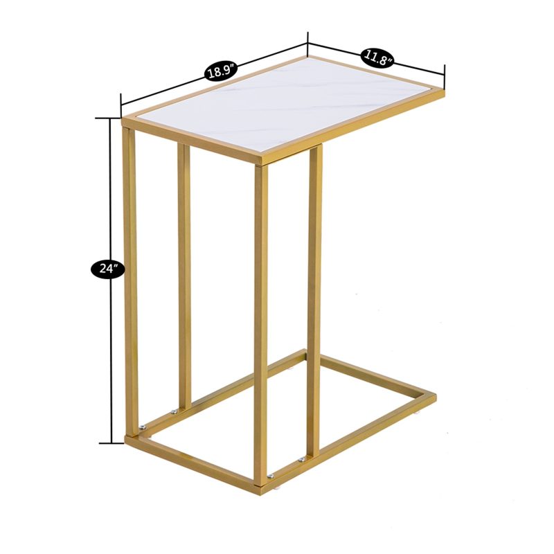 White Marble Side Table - Image 6