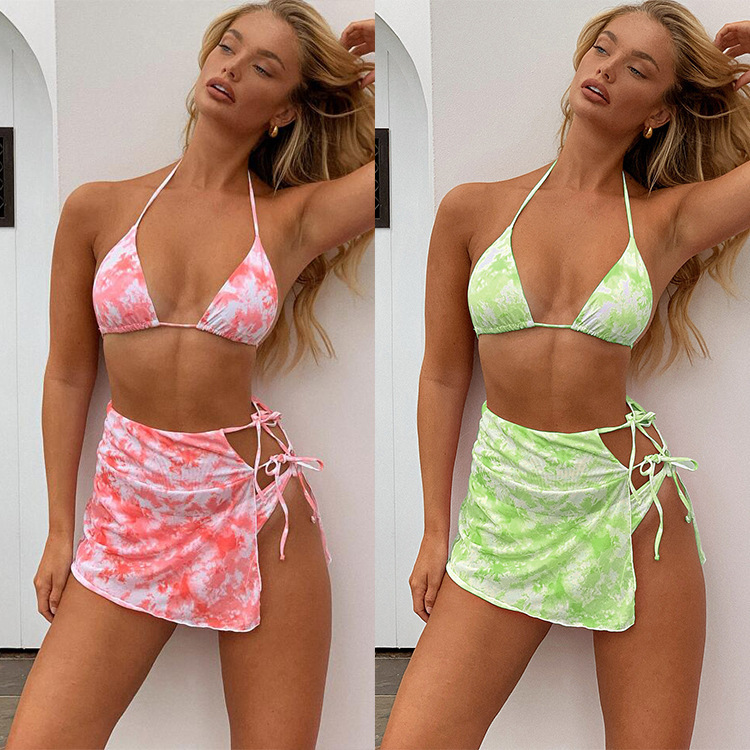Light Tie Dye Split Swimwear