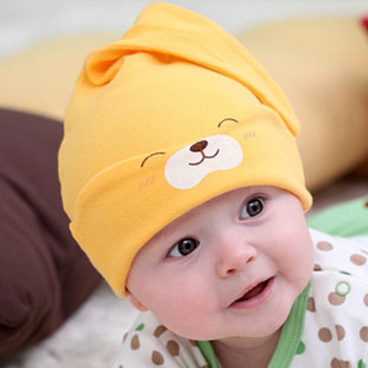 Cartoon Animal Double Printting Cotton Beanie Hats