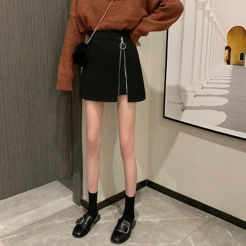 High Waist Half-length A-line Skirt