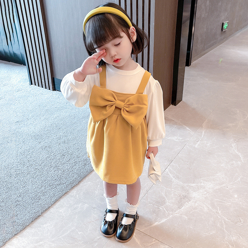 Pure Color Long-sleeved Princess Cress Suit